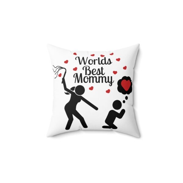 “World’s Best Mommy” Double-Sided Kink Throw Pillow - Image 4