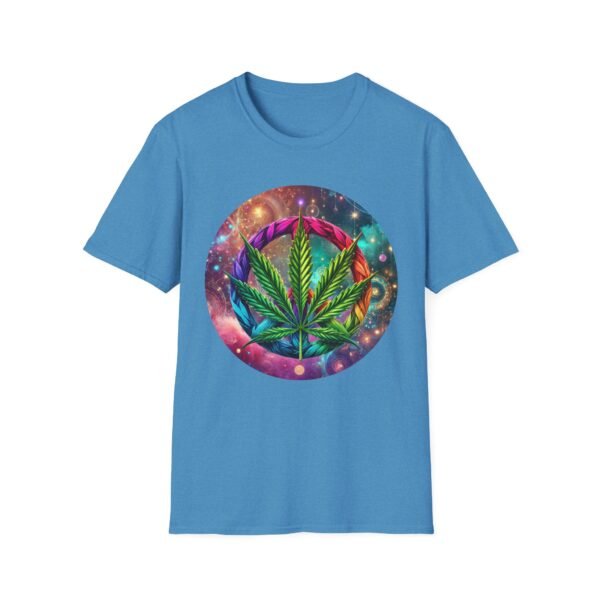 Galactic Vibes - Peace Leaf T-Shirt – Psychedelic Cannabis & 420 Stoner Tee - Image 5