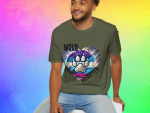 Wild-Hearted Furry T-Shirt – Bold Paw Print Pride Tee for Free Spirits