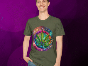 Galactic Vibes - Peace Leaf T-Shirt – Psychedelic Cannabis & 420 Stoner Tee