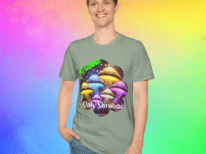 No Gender, Only Shroom T-Shirt  Nonbinary LGBTQ+ Pride Shirt, Trippy Mushroom Aesthetic Tee, Psychedelic