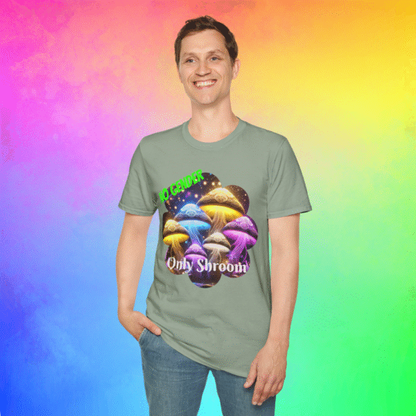 No Gender, Only Shroom T-Shirt  Nonbinary LGBTQ+ Pride Shirt, Trippy Mushroom Aesthetic Tee, Psychedelic