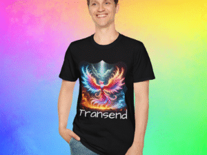 TRANScend Phoenix T-Shirt – Trans Pride & Transformation Tee| T-Shirt LGBTQ+ Pride Shirt