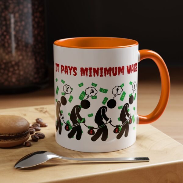 Slavery’s Not Dead – It Pays Minimum Wage Mug | Anti-Capitalist Political | Coffee Mug (11, 15oz) - Image 6