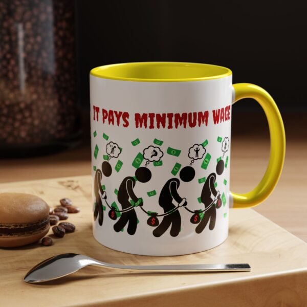 Slavery’s Not Dead – It Pays Minimum Wage Mug | Anti-Capitalist Political | Coffee Mug (11, 15oz) - Image 8