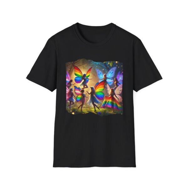 Wings of Unity Fairy T-Shirt: LGBTQ+ Pride Fantasy Shirt, Rainbow Faerie Tee, Inclusive Aesthetic Gift LGBTQ+ Pride Shirt,  Cottagecore Gift - Image 2