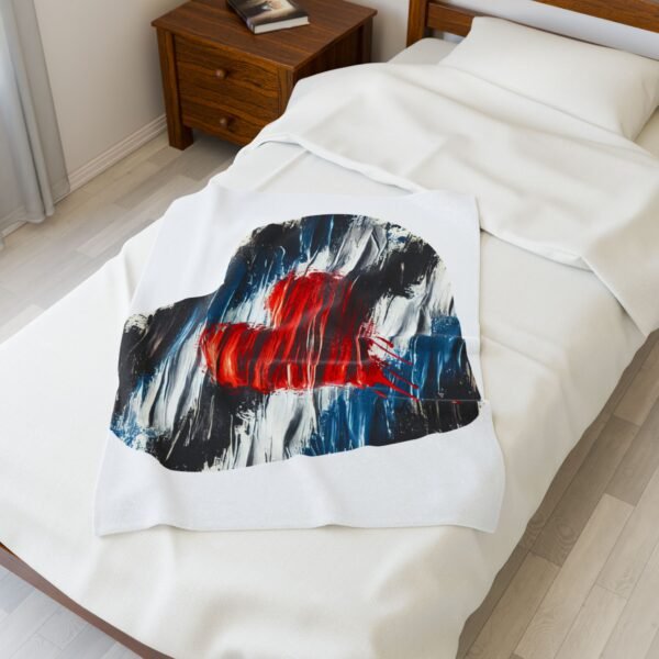 Leather Love Heart Blanket  – Leather Pride - Plush Blanket - Image 3