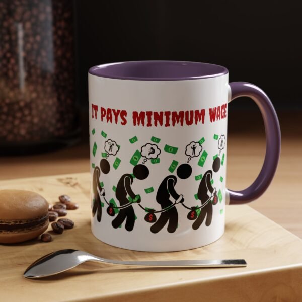 Slavery’s Not Dead – It Pays Minimum Wage Mug | Anti-Capitalist Political | Coffee Mug (11, 15oz) - Image 7