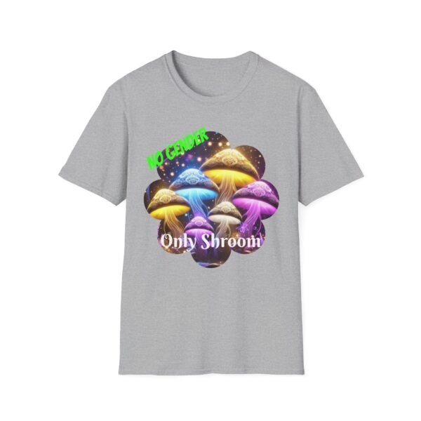 No Gender, Only Shroom T-Shirt  Nonbinary LGBTQ+ Pride Shirt, Trippy Mushroom Aesthetic Tee, Psychedelic - Image 3