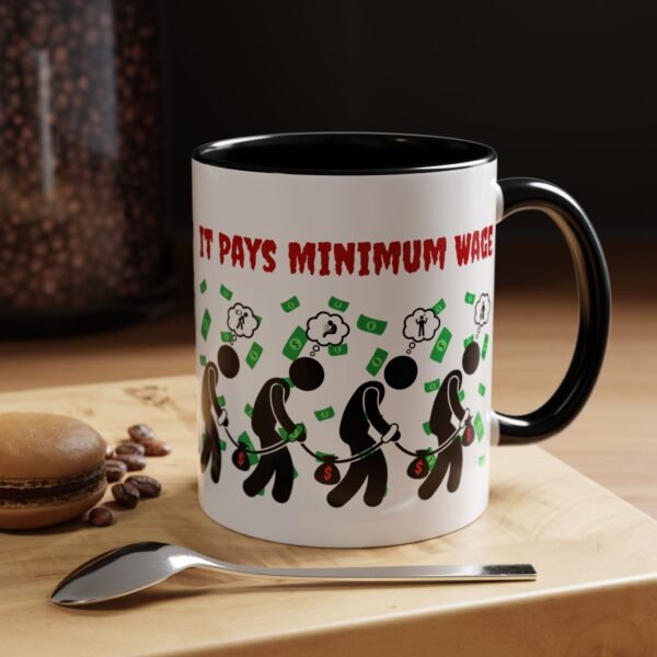 Slavery’s Not Dead – It Pays Minimum Wage Mug | Anti-Capitalist Political | Coffee Mug (11, 15oz)