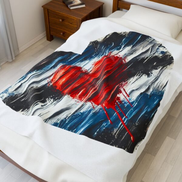 Leather Love Heart Blanket  – Leather Pride - Plush Blanket
