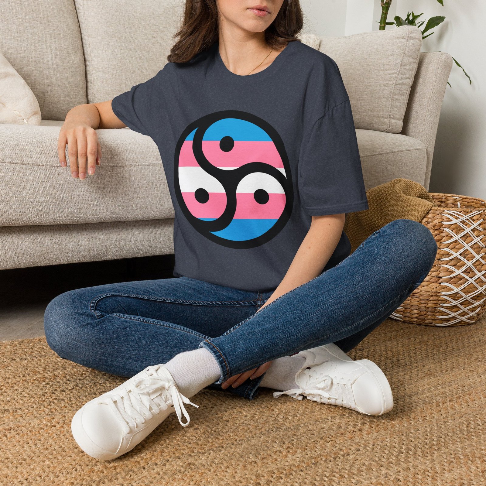Kinky Trans - Triskelion Flag T-Shirt - Image 10