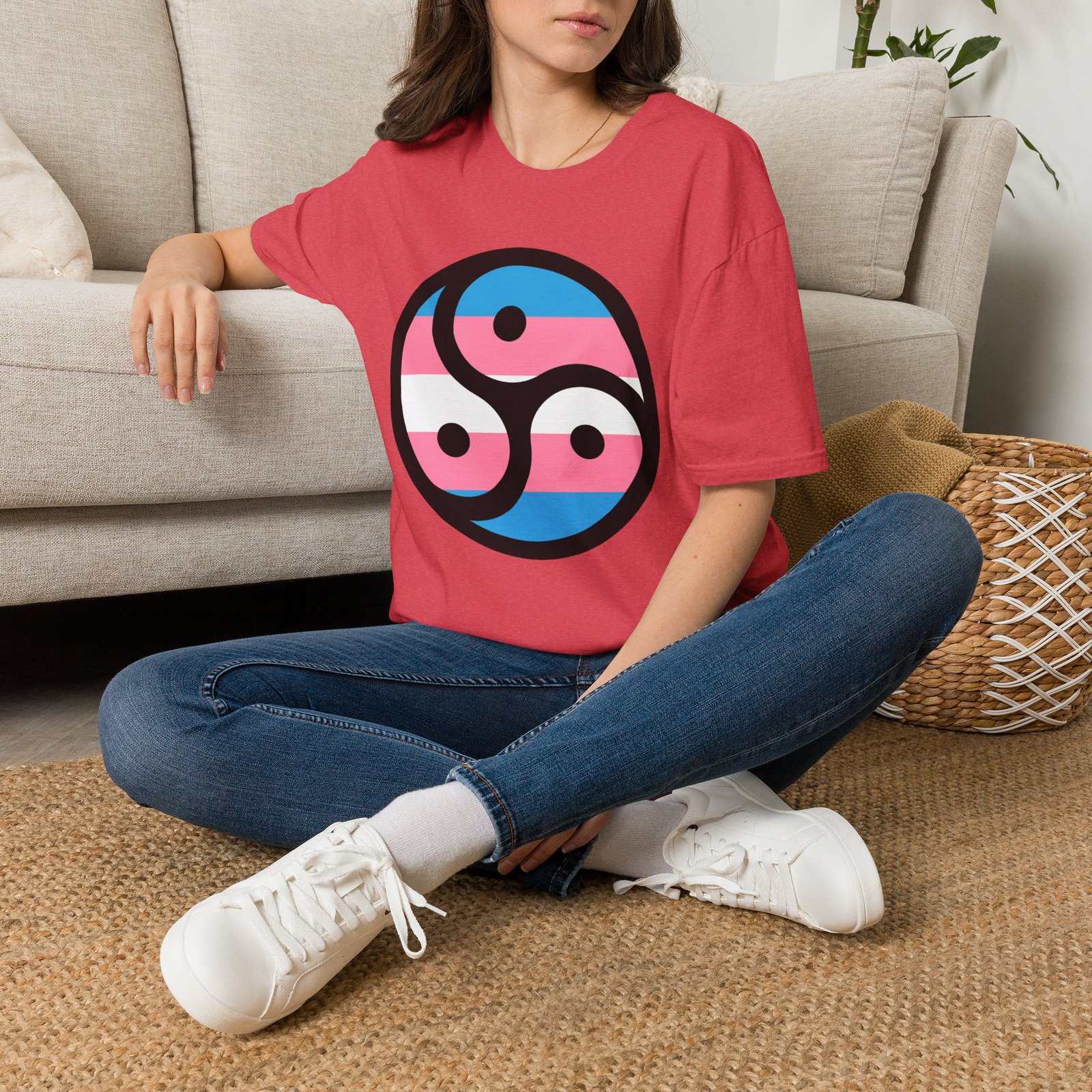 Kinky Trans - Triskelion Flag T-Shirt - Image 13