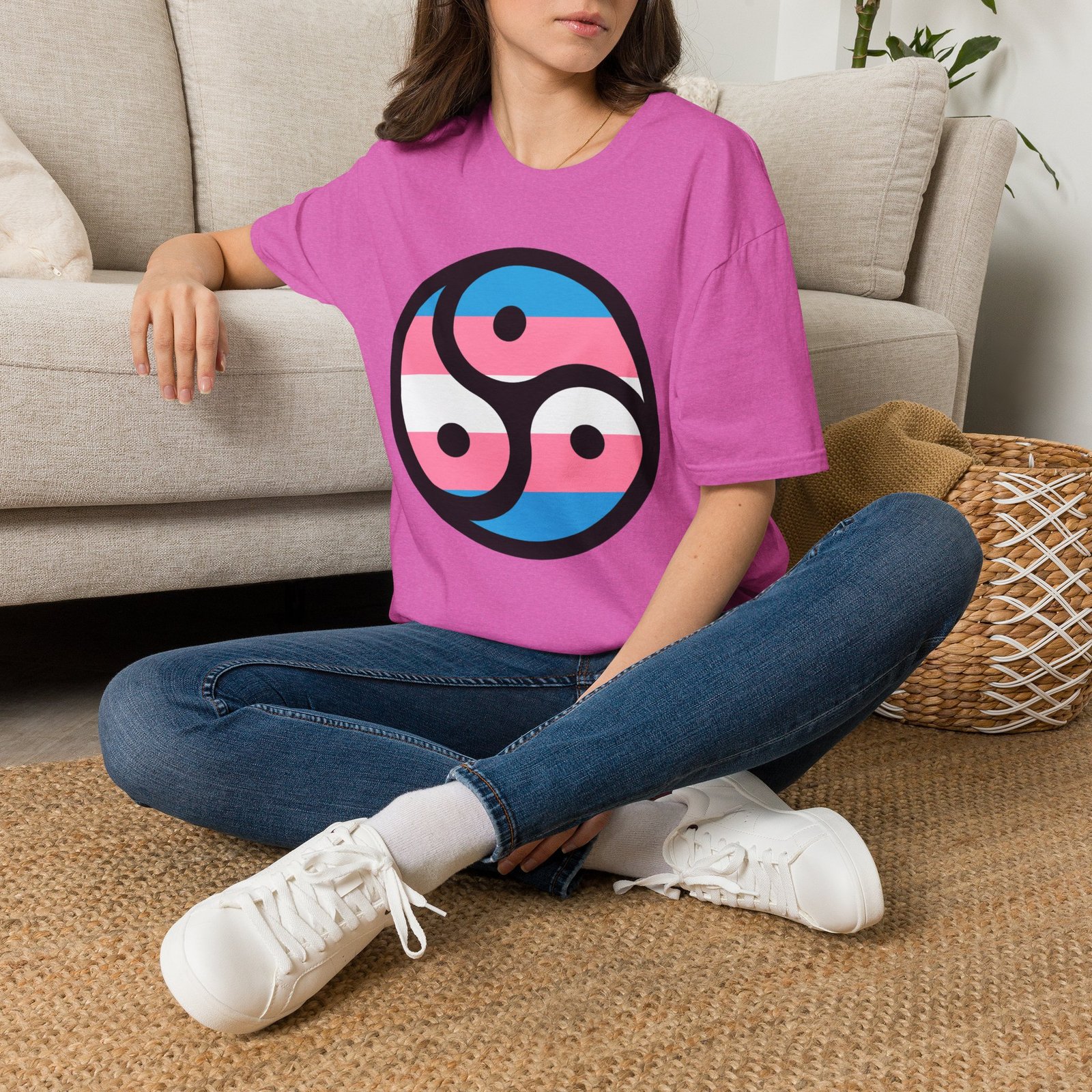 Kinky Trans - Triskelion Flag T-Shirt - Image 12