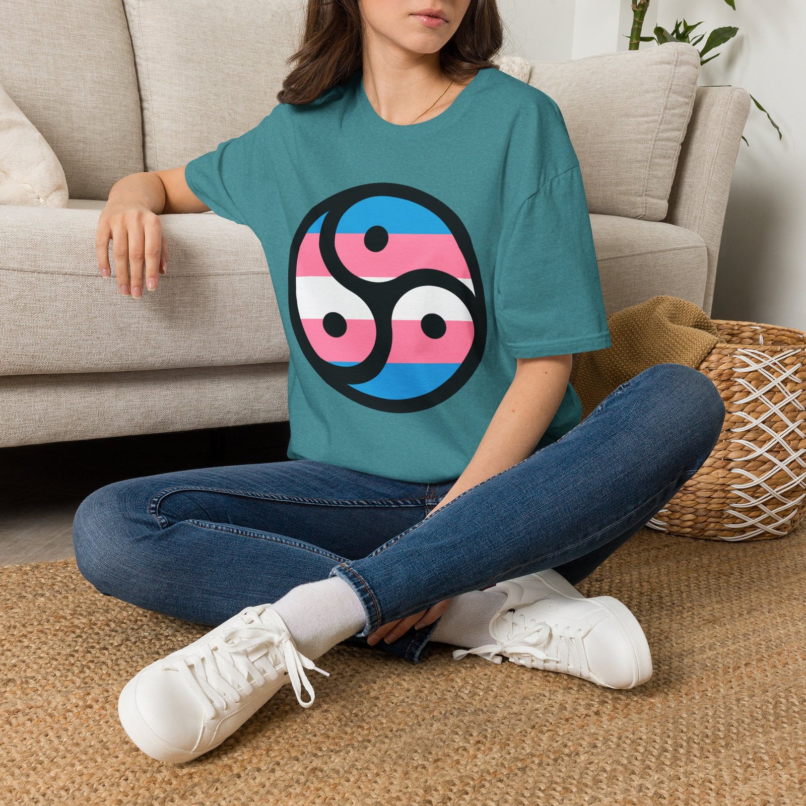 Kinky Trans - Triskelion Flag T-Shirt - Image 6