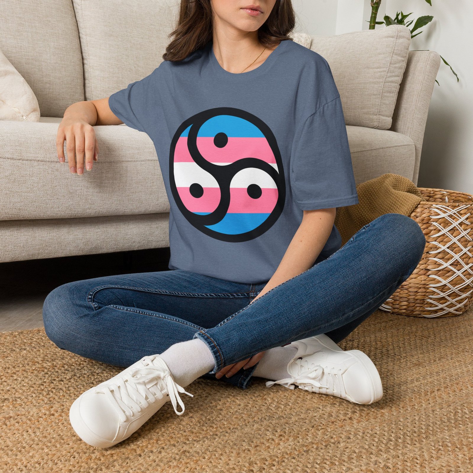 Kinky Trans - Triskelion Flag T-Shirt - Image 9