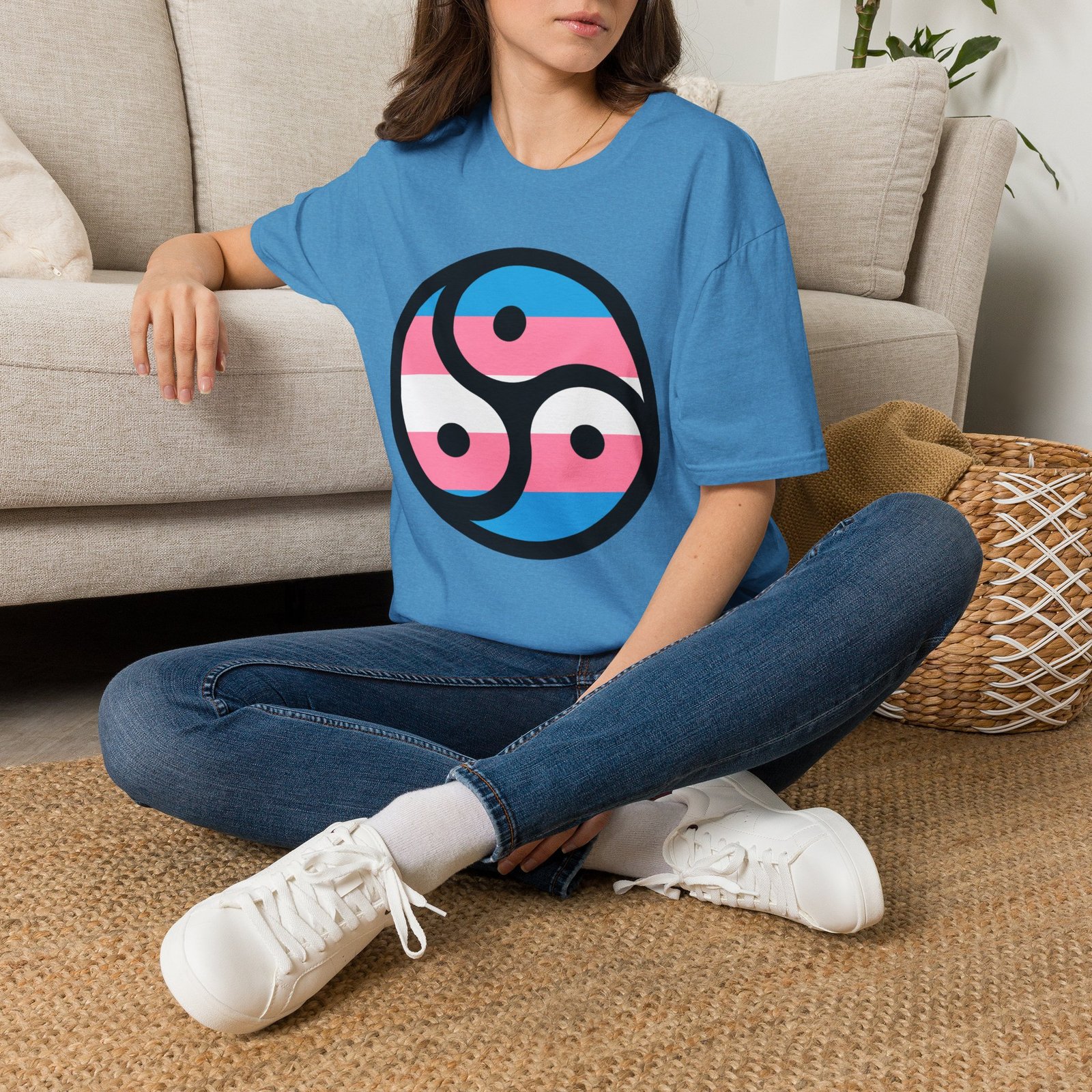 Kinky Trans - Triskelion Flag T-Shirt - Image 7
