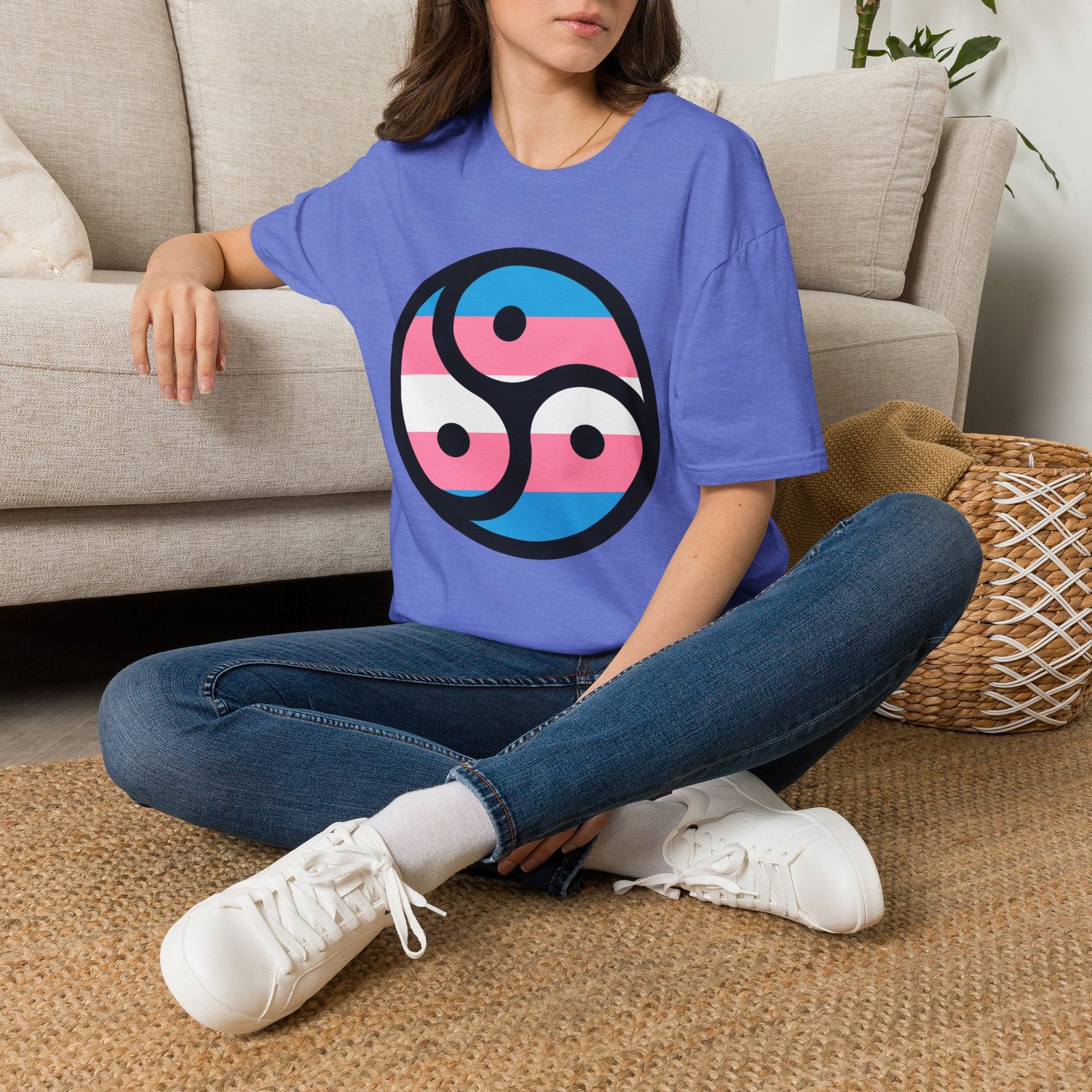 Kinky Trans - Triskelion Flag T-Shirt - Image 8