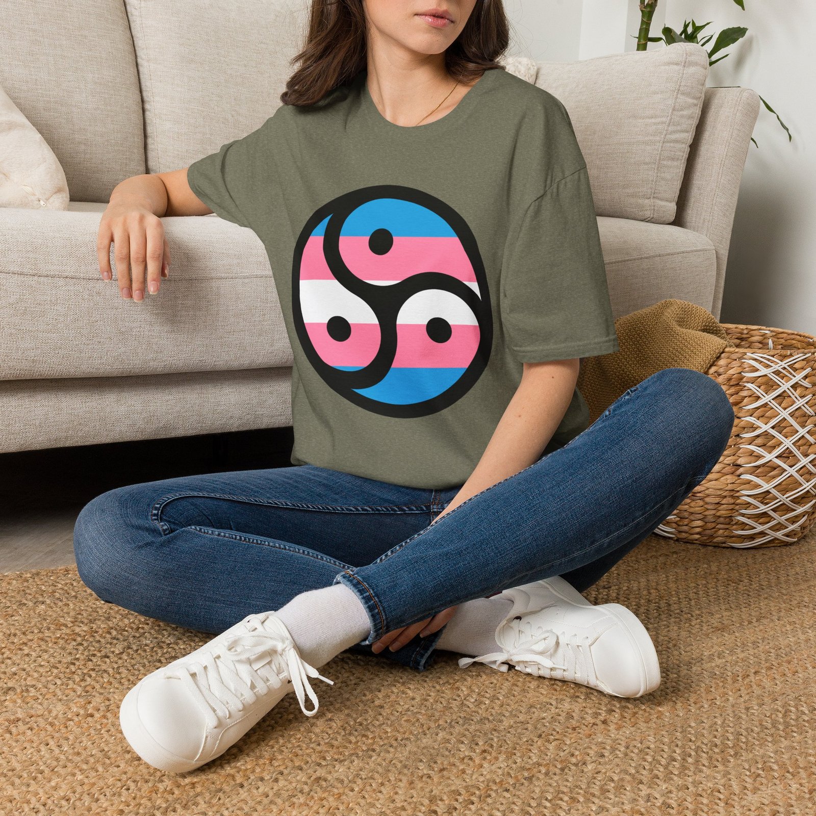 Kinky Trans - Triskelion Flag T-Shirt - Image 3