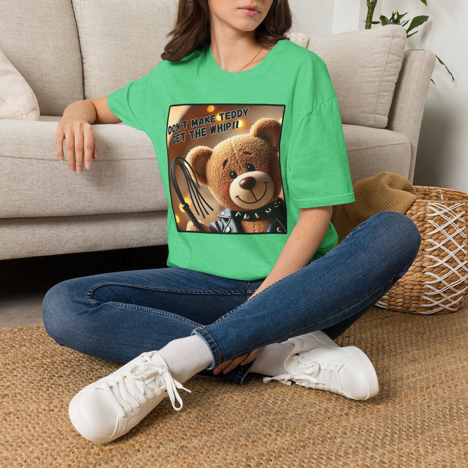 Don't Make Teddy Get The Whip - Graphic Tee - Image 5