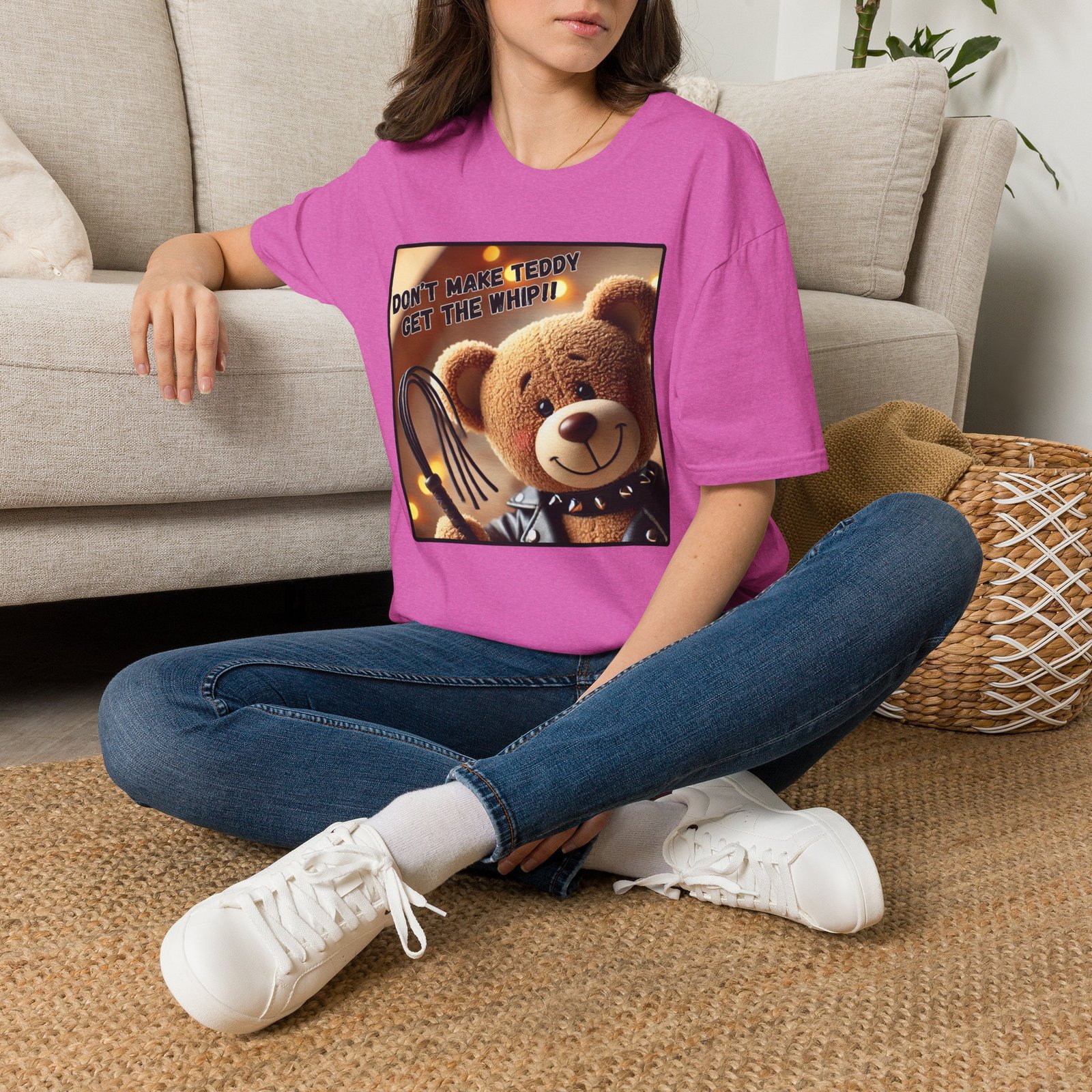 Don't Make Teddy Get The Whip - Graphic Tee - Image 12