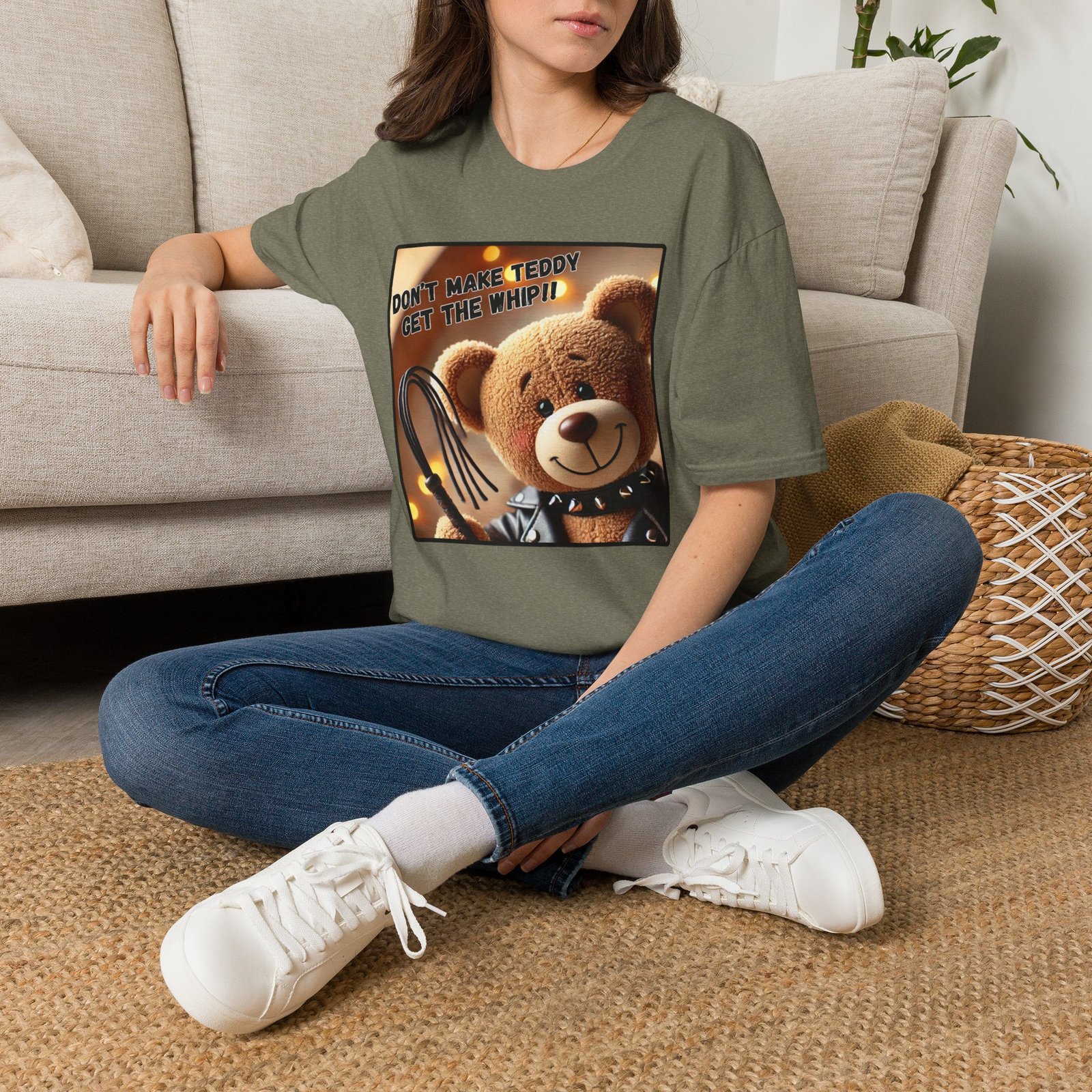 Don't Make Teddy Get The Whip - Graphic Tee - Image 3