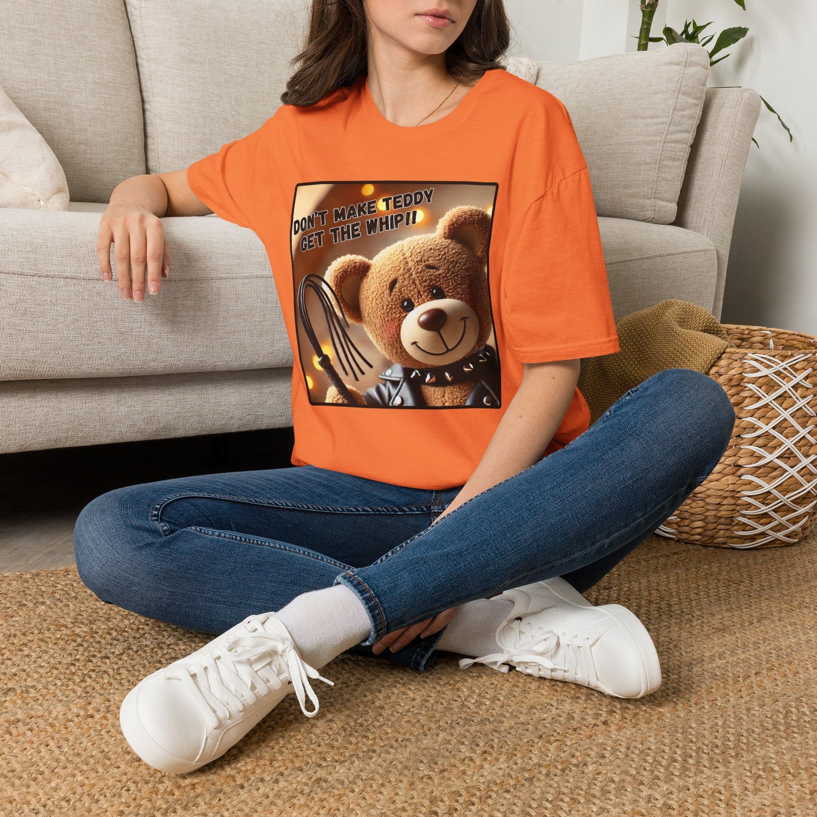 Don't Make Teddy Get The Whip - Graphic Tee - Image 2